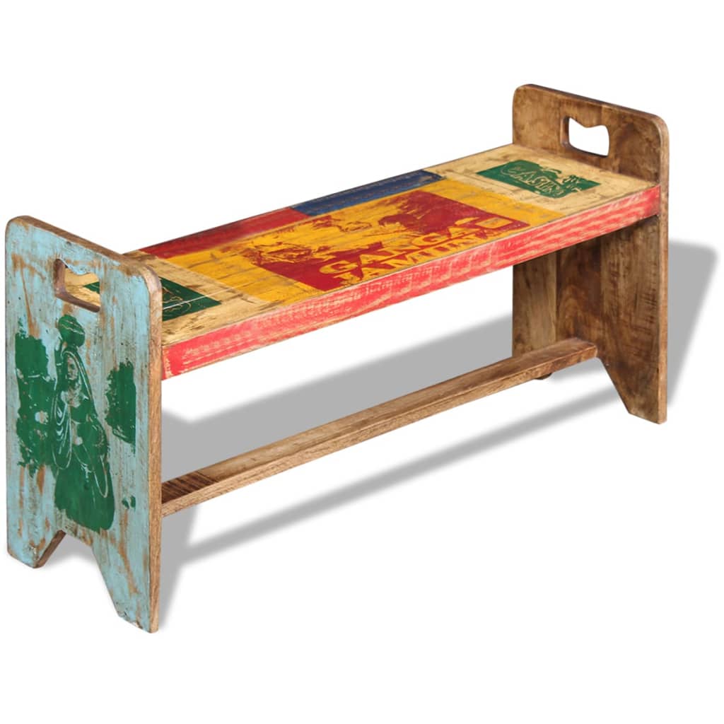 Cola Bench Solid Reclaimed Wood 39.4"x11.8"x19.7"
