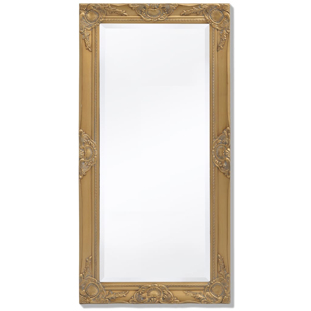 Wall Mirror Baroque Style 39.4"x19.7" Gold