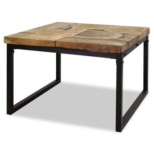 Coffee Table Teak Resin 23.6"x23.6"x15.7"