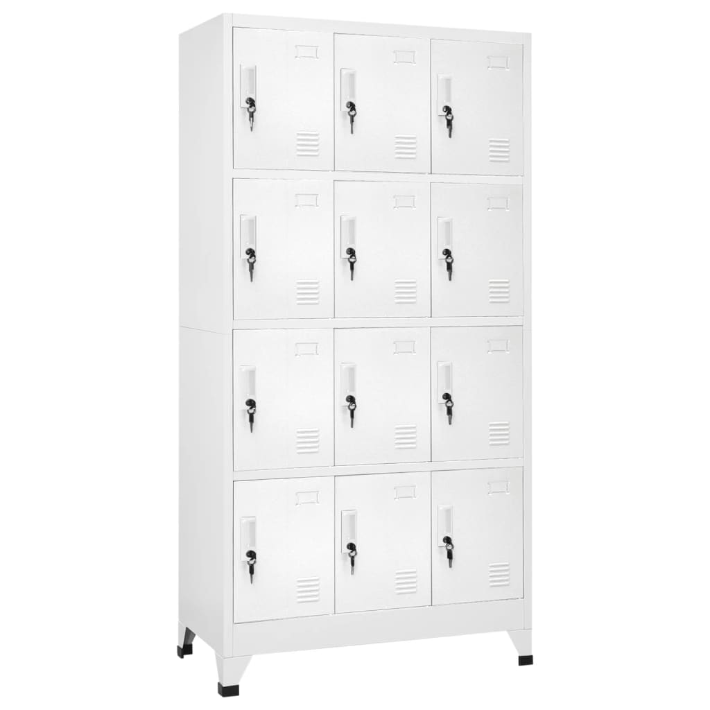 Locker Cabinet with 12 Compartments 35.4"x17.7"x70.9"