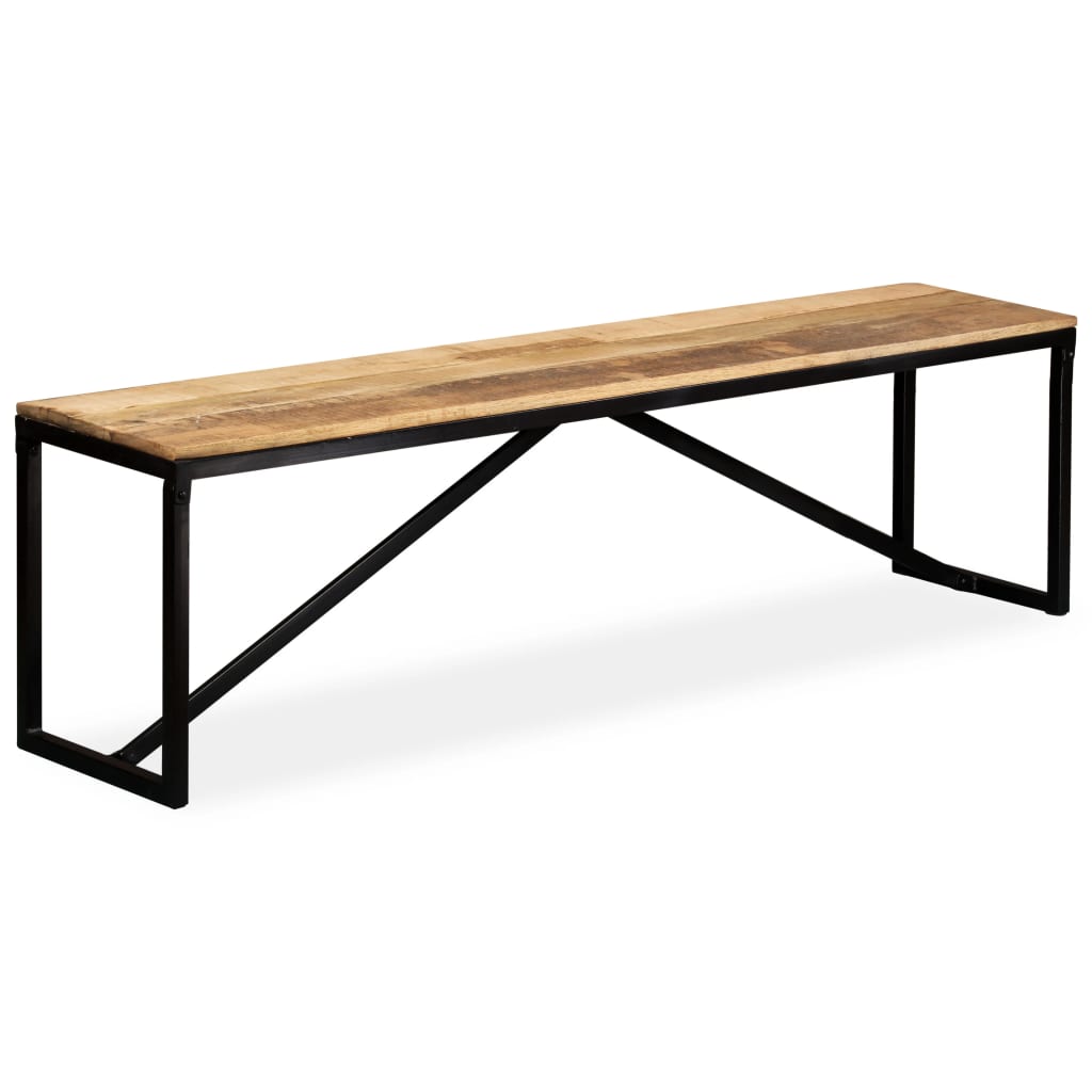 Bench Solid Mango Wood 63"x13.8"x17.7"