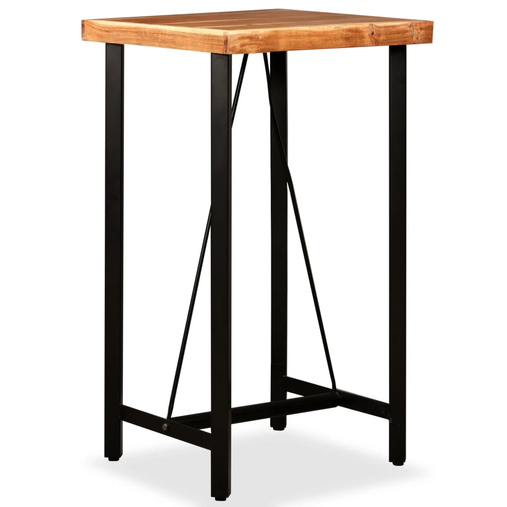Bar Table Solid Acacia Wood 23.6"x23.6"x42.1"