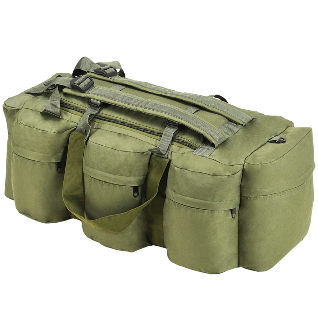 3-in-1 Army-Style Duffel Bag 23.8 gal Olive Green