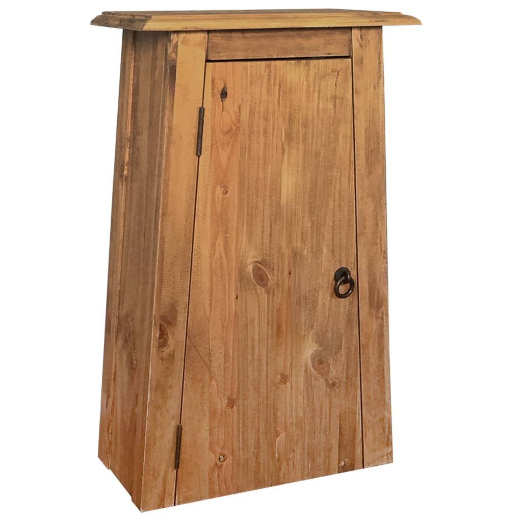 Bathroom Wall Cabinet Solid Pinewood 16.5"x9.1"x27.6"