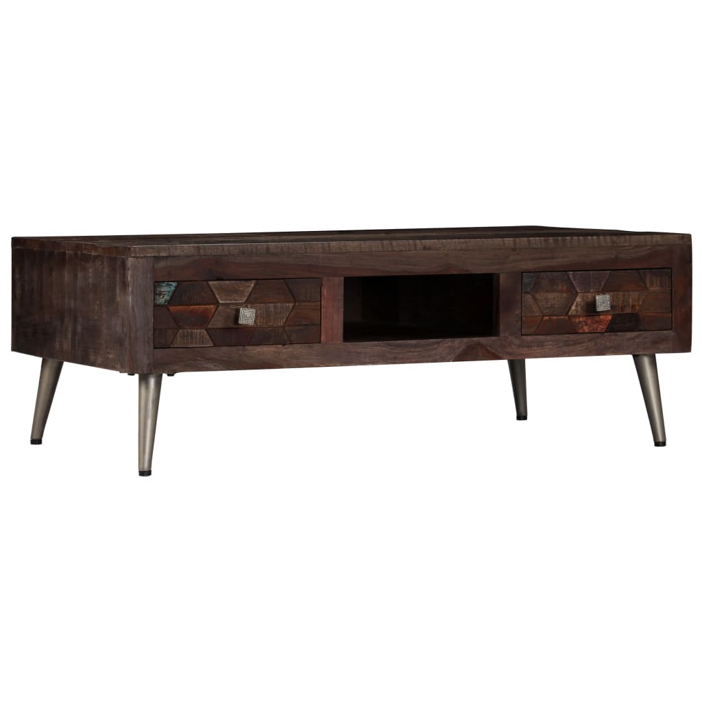 Coffee Table Solid Reclaimed Wood 39.3"x23.6"x13.7"