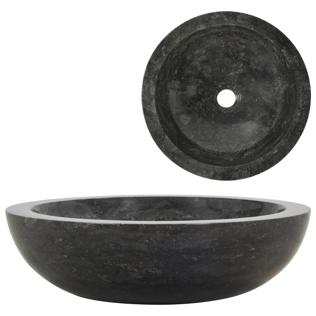 Sink 15.7"x4.7" Marble Black