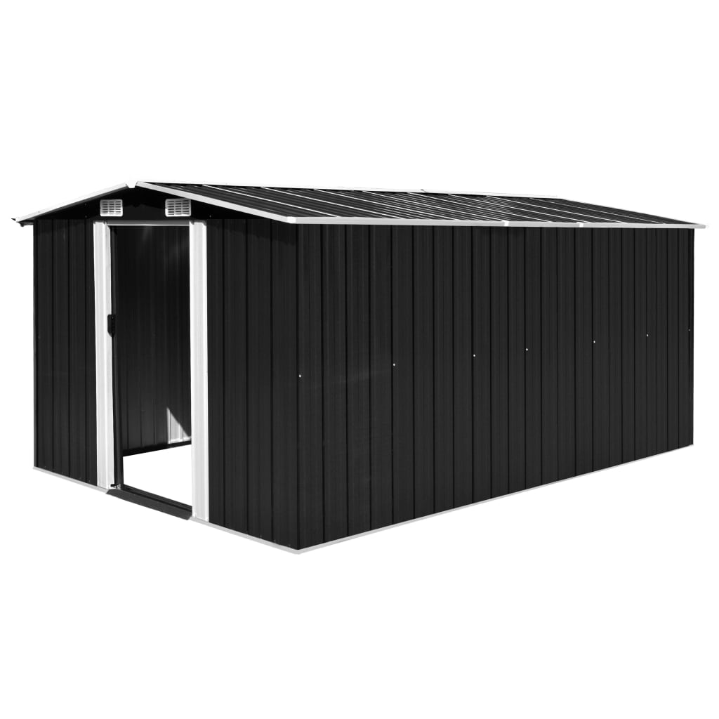 Garden Shed 101.2"x154.3"x71.3" Metal Anthracite