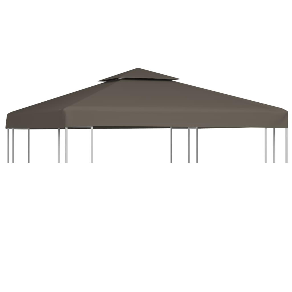 2-Tier Gazebo Top Cover 1 oz/ft² 9.8'x9.8' Taupe