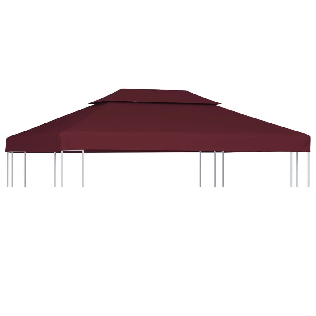 2-Tier Gazebo Top Cover 1 oz/ft² 13.1'x9.8' Bordeaux