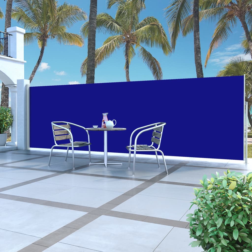Retractable Side Awning 63"x196.9" Blue