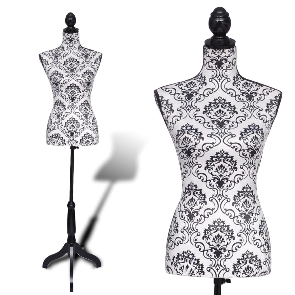 Ladies Bust Display Black White