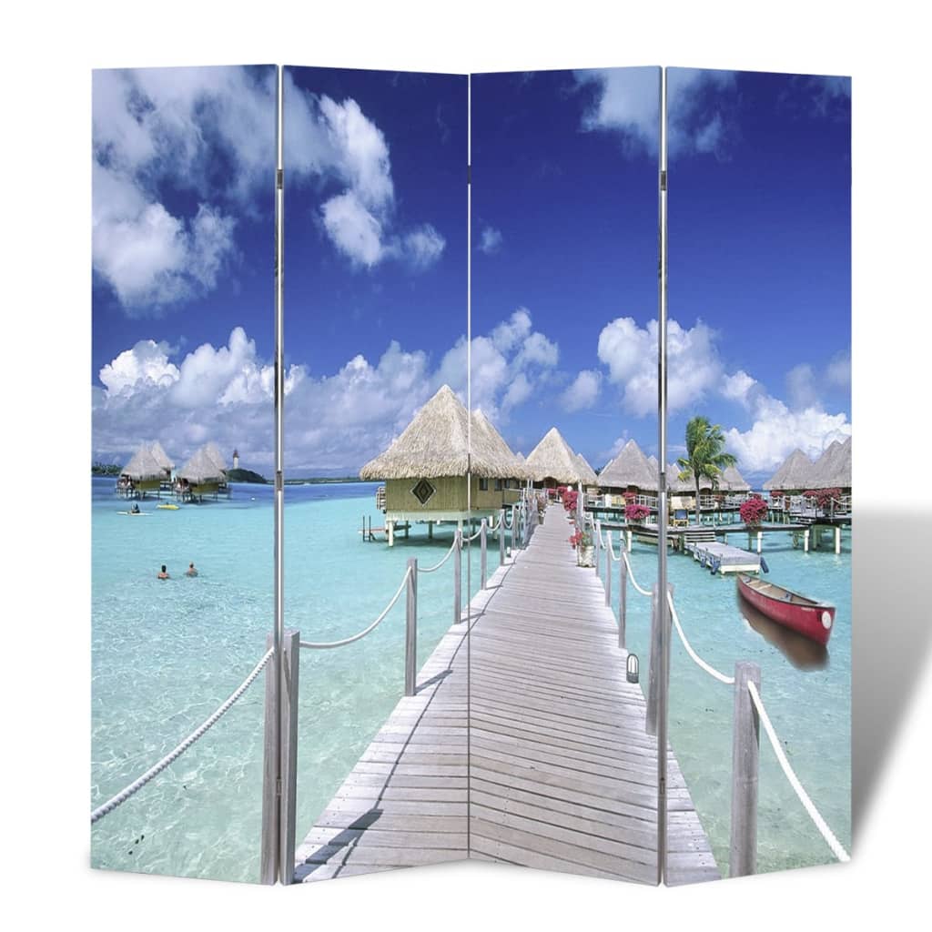 Folding Room Divider 63"x66.9" Beach