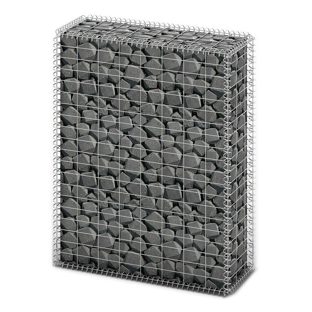 Gabion Basket with Lids Galvanized Wire 39.4"x31.5"x11.8"