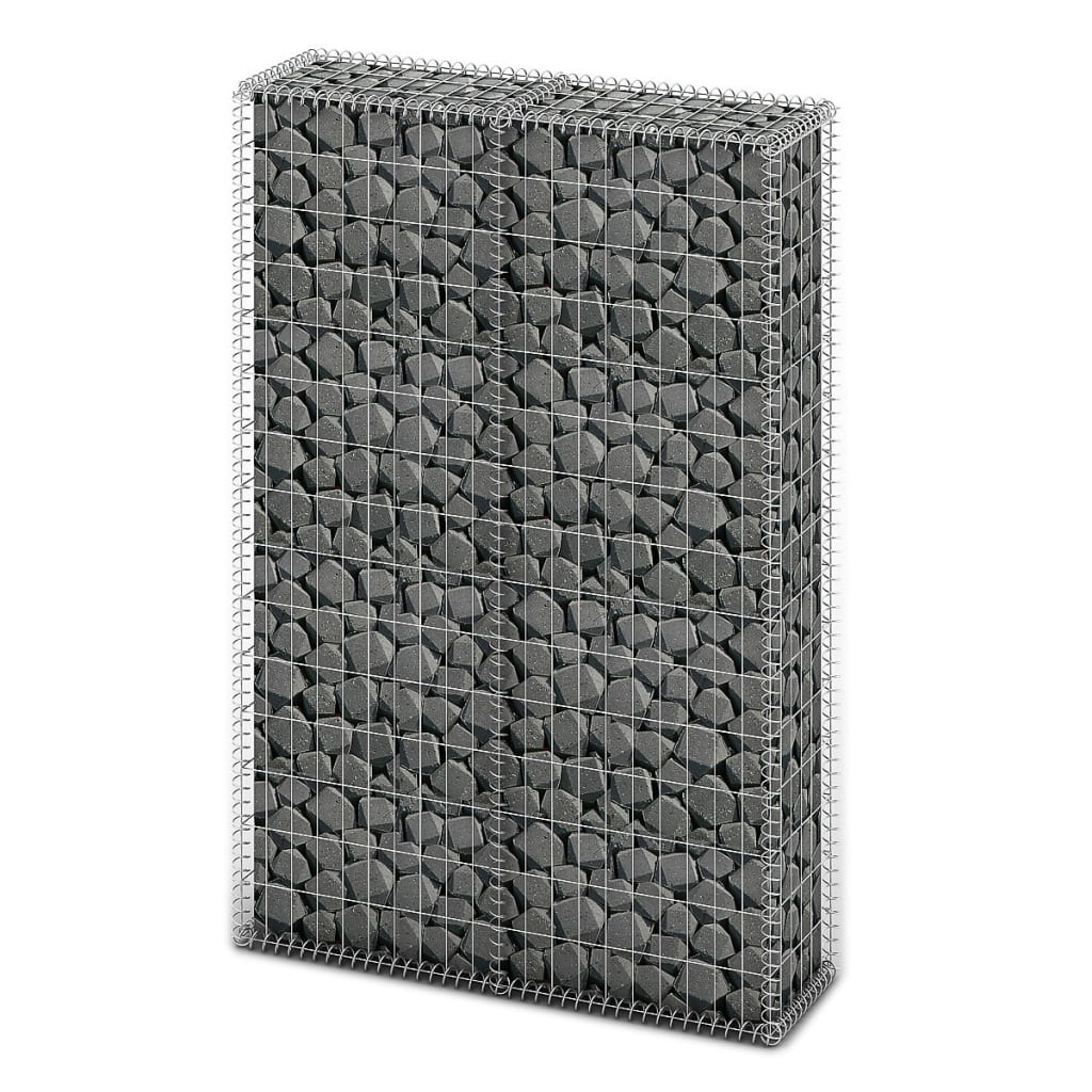 Gabion Basket with Lids Galvanized Wire 59.1"x39.4"x11.8"