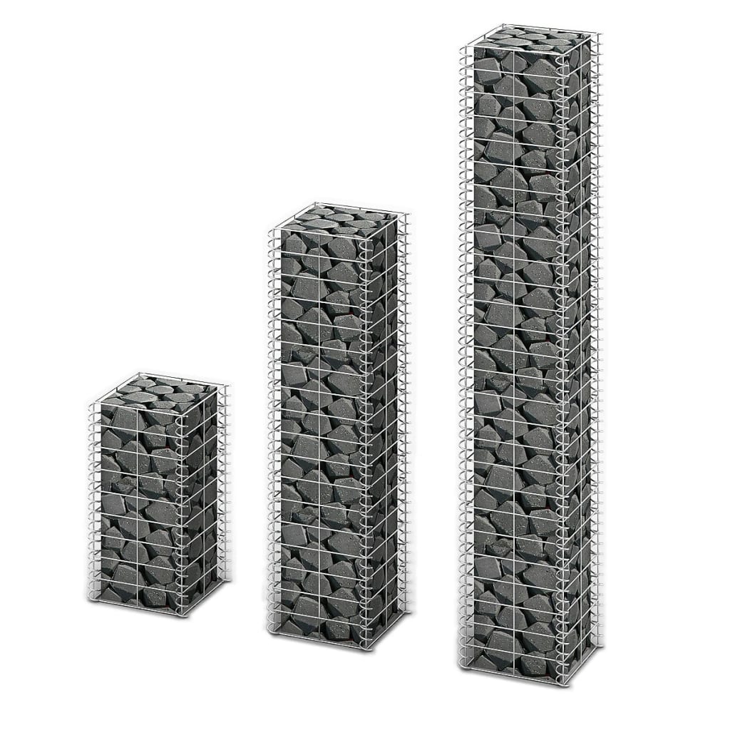 3 Piece Gabion Set Galvanized Wire