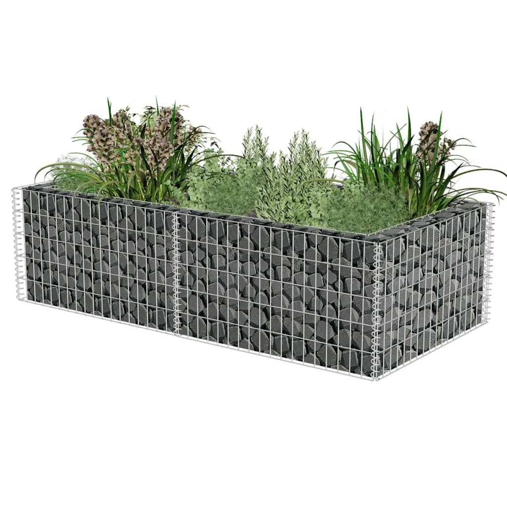 Gabion Planter Galvanized Steel 70.9"x35.4"x19.7"