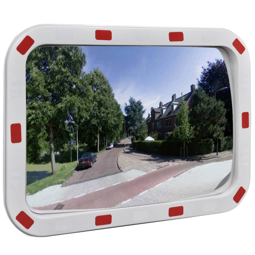 Convex Traffic Mirror Rectangle 16" x 24" with Reflectors