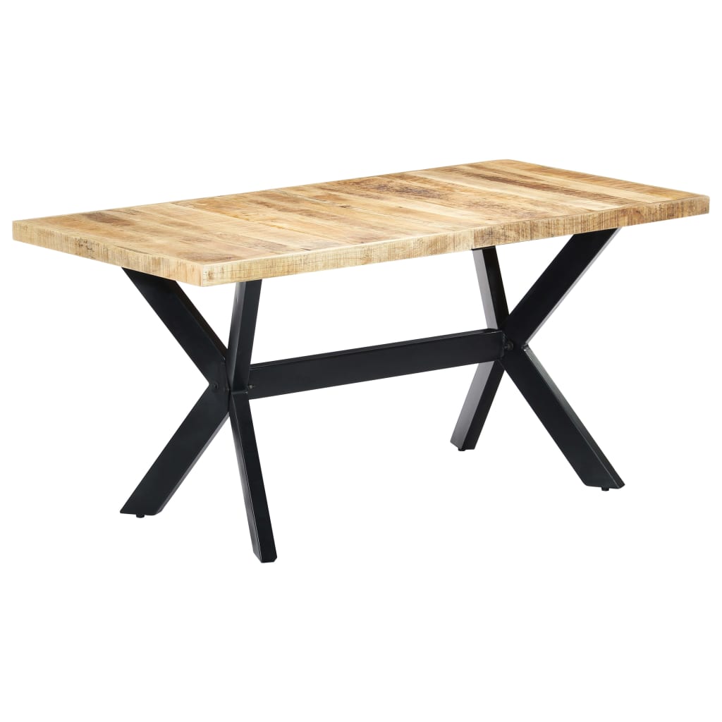 Dining Table 63"x31.5"x29.5" Solid Rough Mango Wood