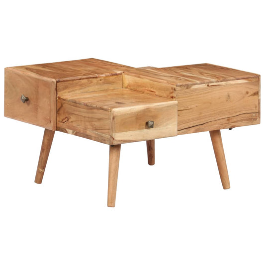 Coffee Table 27.5"x23.6"x16.5" Solid Acacia Wood