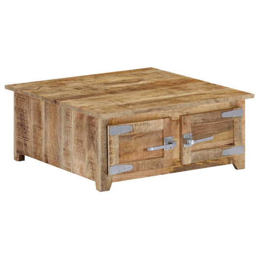 Coffee Table 27.6"x27.6"x11.8" Solid Mango Wood