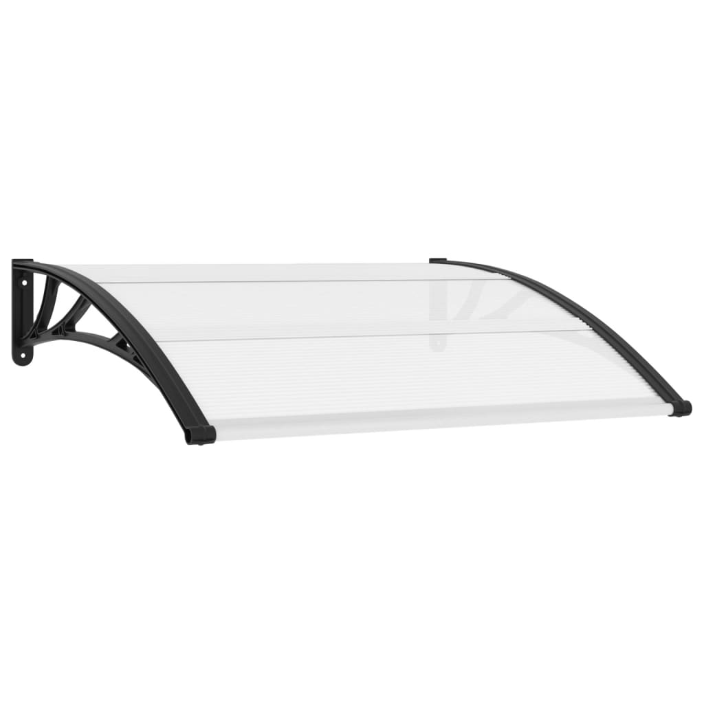 Door Canopy Black and Transparent 47.2"x31.5" PC