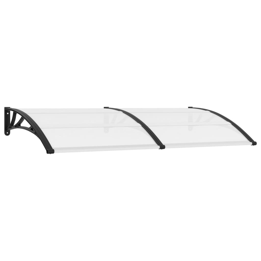 Door Canopy Black and Transparent 78.7"x31.5" PC