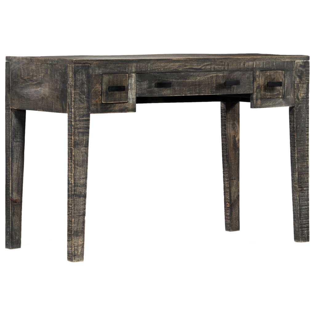 Desk Black 43.3"x19.7"x29.5" Solid Mango Wood