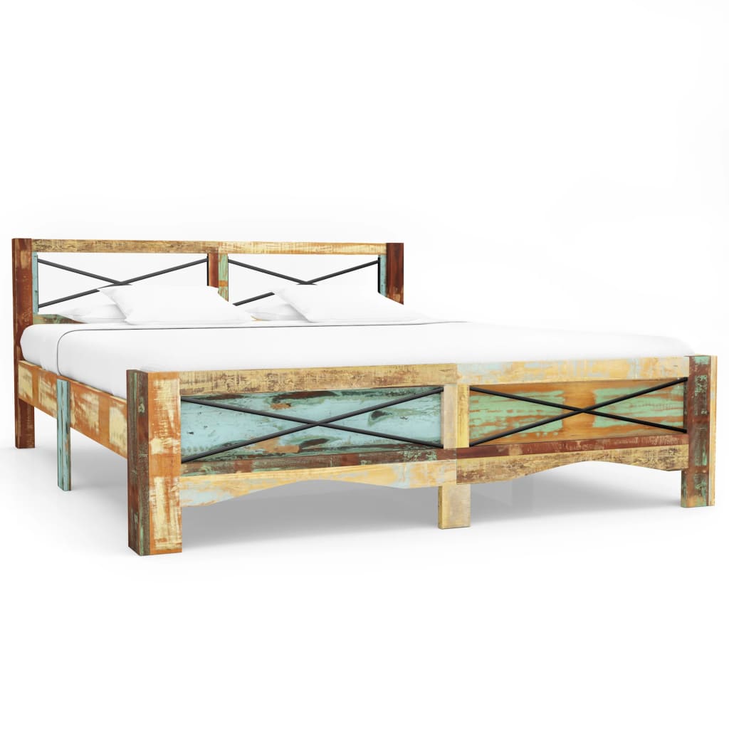 Bed Frame Solid Reclaimed Wood 63"x78.7"
