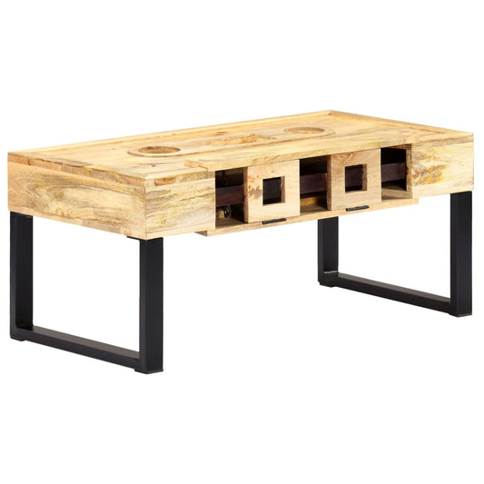 Coffee Table Cassette Style 39.4"x20.5"x17.7" Solid Mango Wood