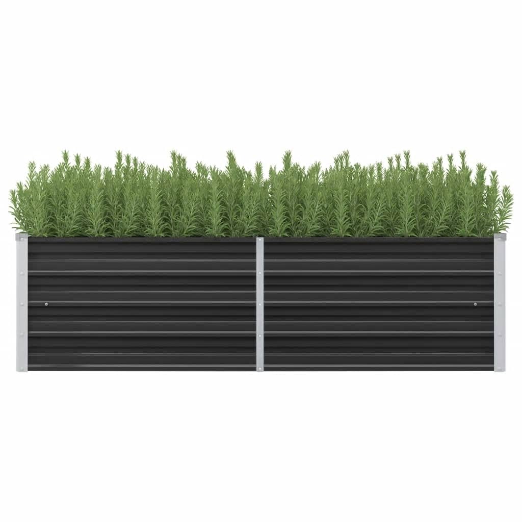 Garden Raised Bed Anthracite 63"x15.7"x17.7" Galvanized Steel