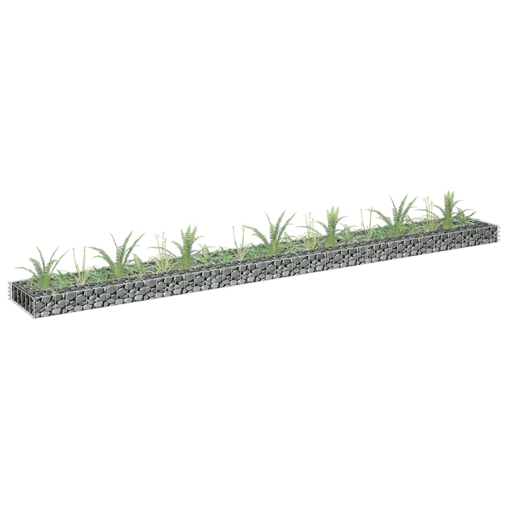 Gabion Raised Bed Galvanized Steel 106.3"x11.8"x3.9"