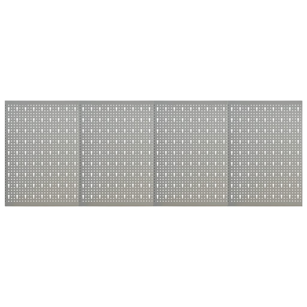 Wall-mounted Peg Boards 4 pcs 15.7"x22.8" Steel