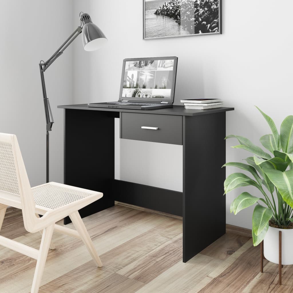 Desk Black 39.4"x19.7"x29.9" Engineered Wood