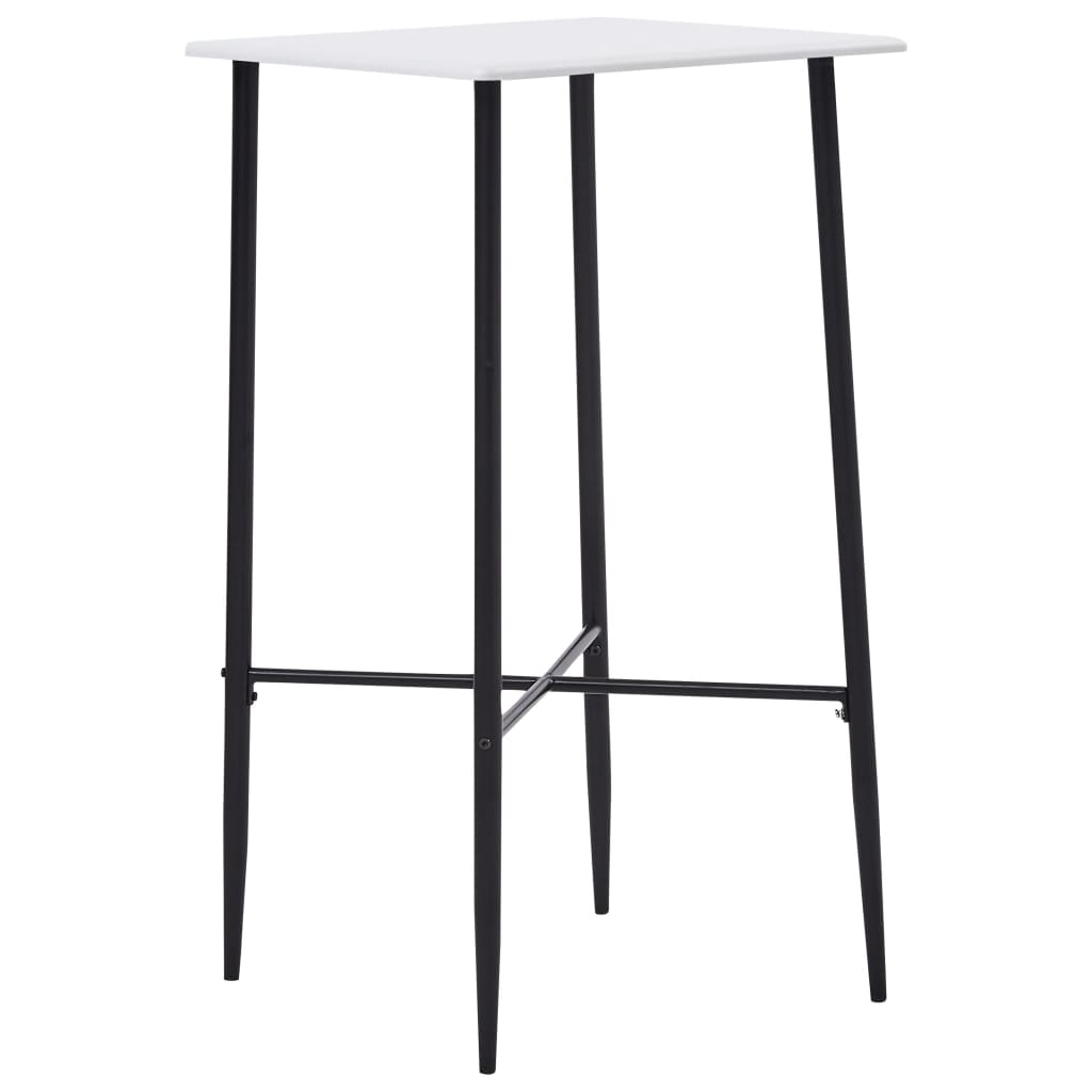 Bar Table White 23.6"x23.6"x43.7" MDF