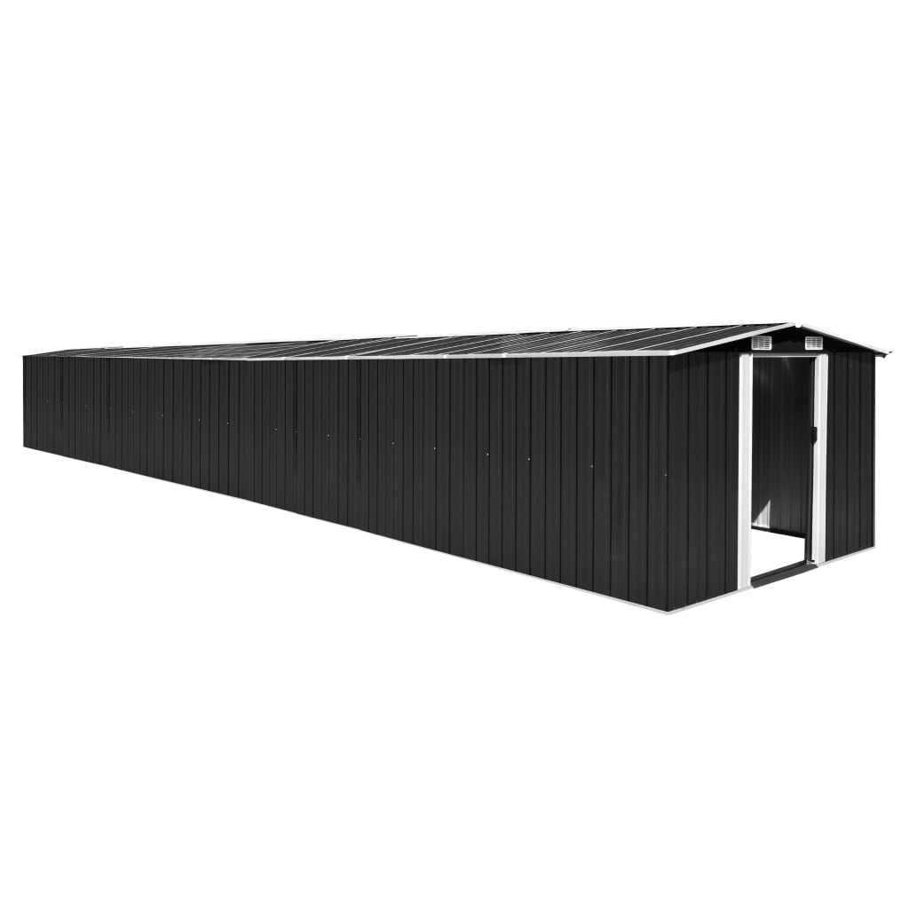 Garden Shed Anthracite 101.2"x389.8"x71.3" Galvanized steel