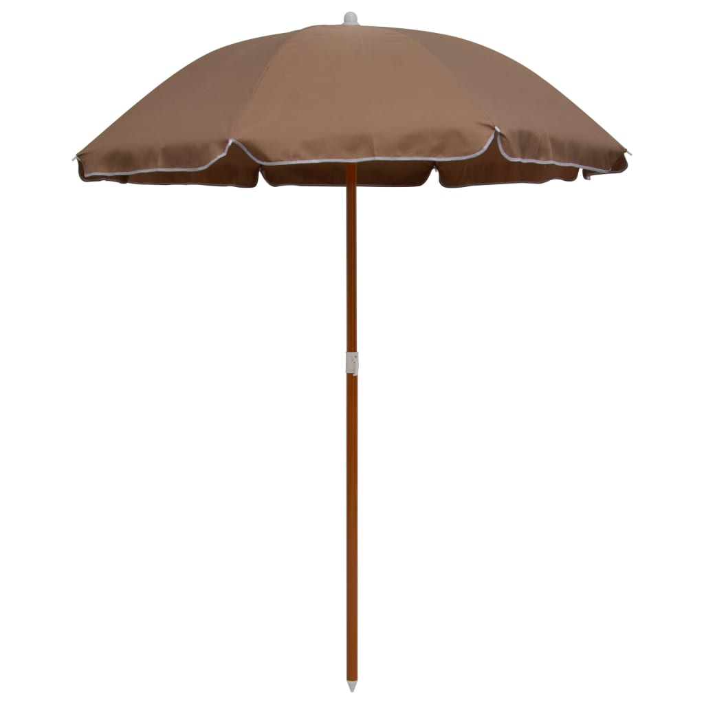 Parasol with Steel Pole 70.9" Taupe