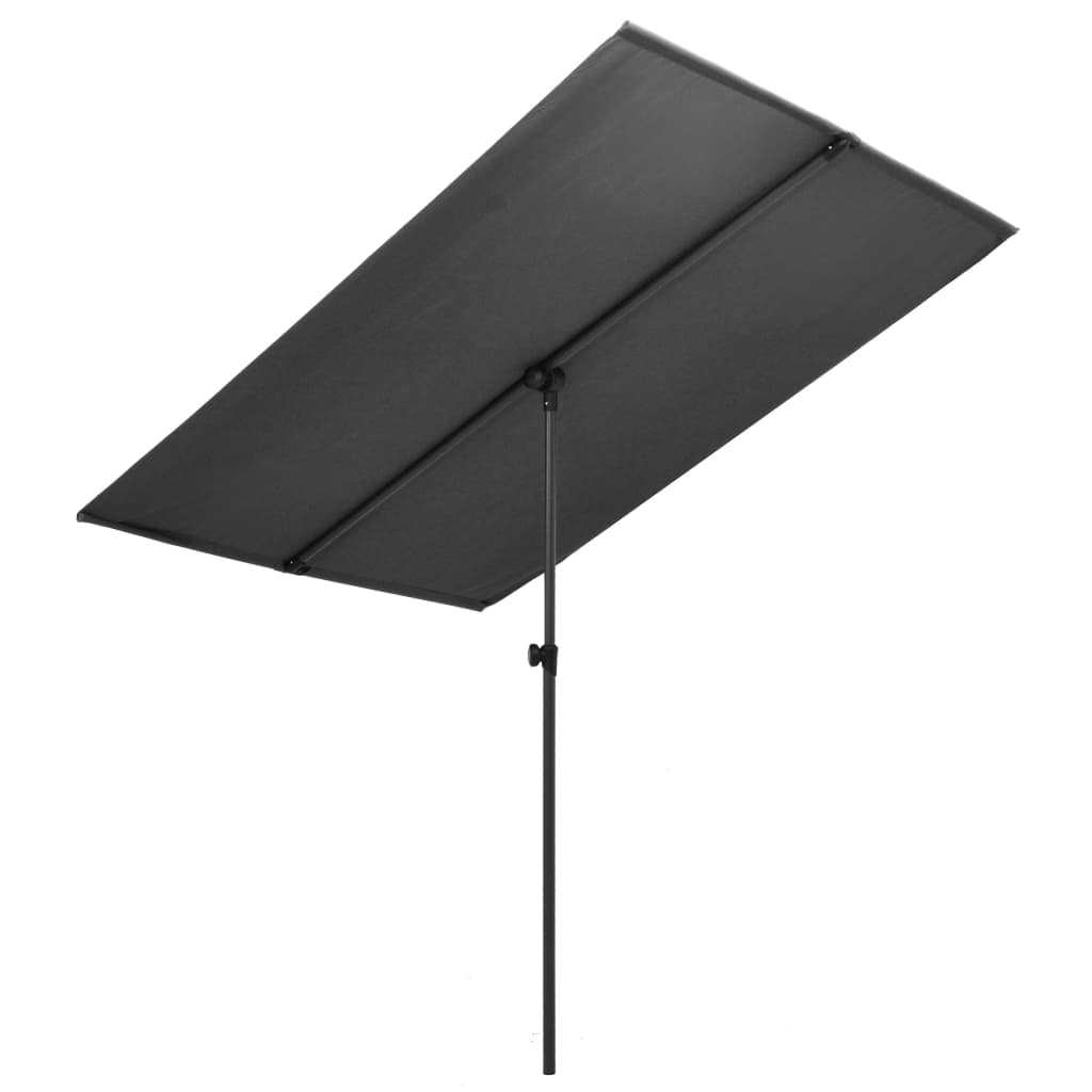 Outdoor Parasol with Aluminum Pole 6.6'x4.9' Anthracite