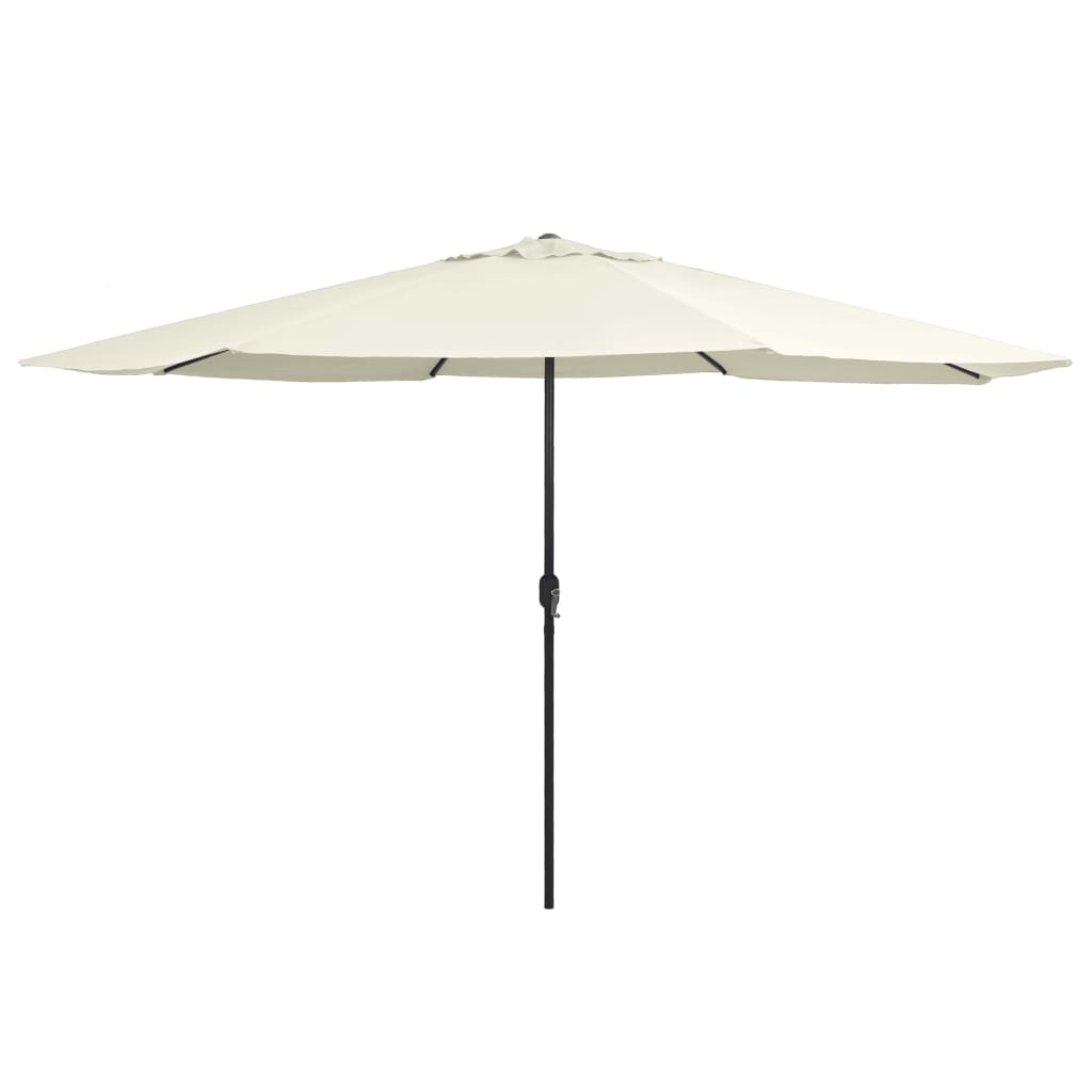 Outdoor Parasol with Metal Pole 157.5" Sand White