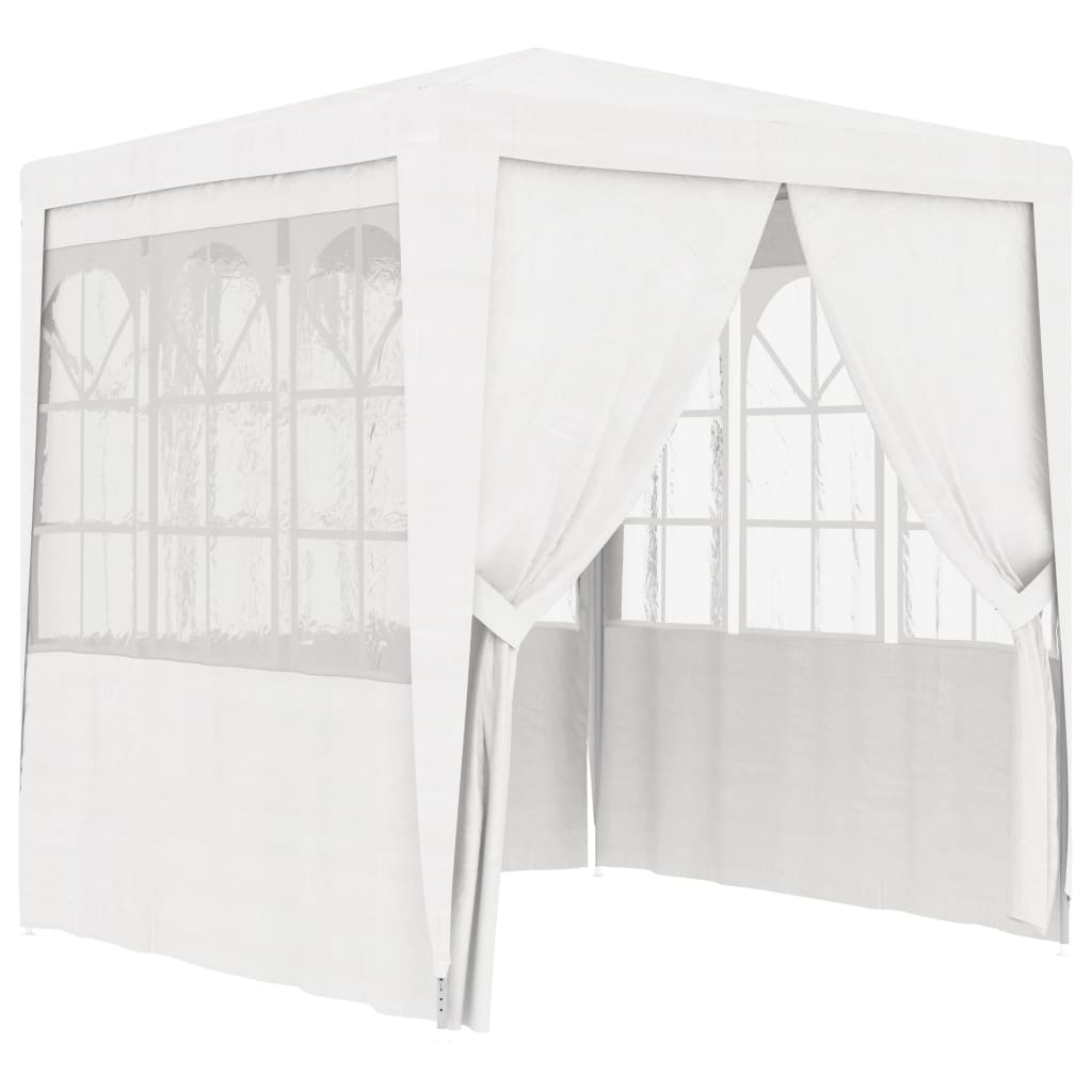 Professional Party Tent with Side Walls 6.6'x6.6' White 0.3 oz/ft²