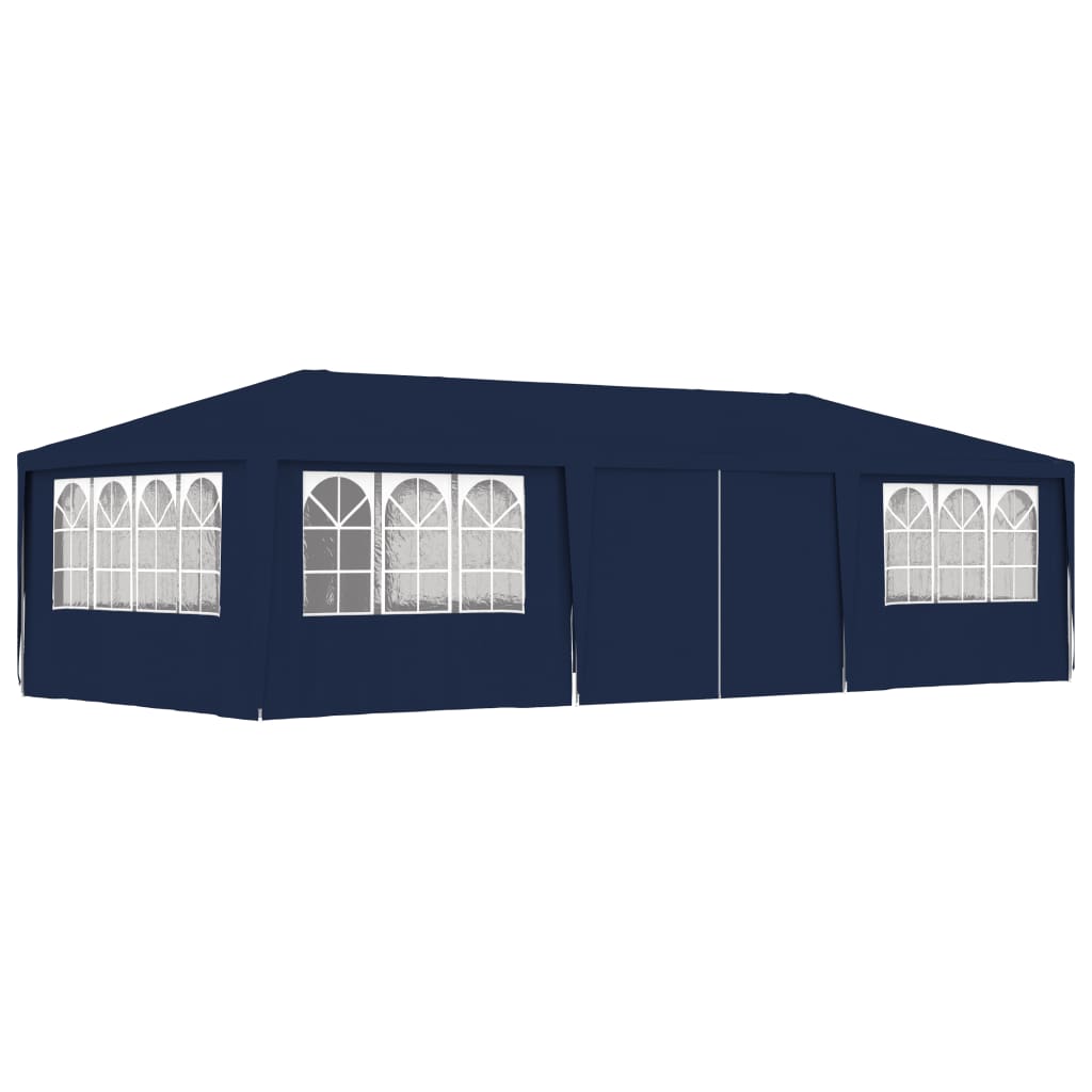 Professional Party Tent with Side Walls 13.1'x29.5' Blue 0.3 oz/ft²