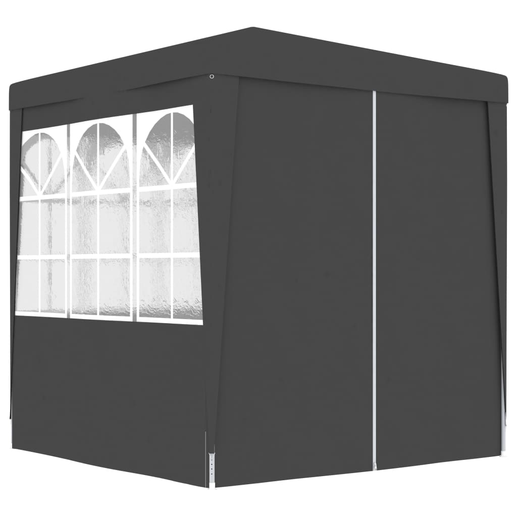 Professional Party Tent with Side Walls 6.6'x6.6' Anthracite 0.3 oz/ft²