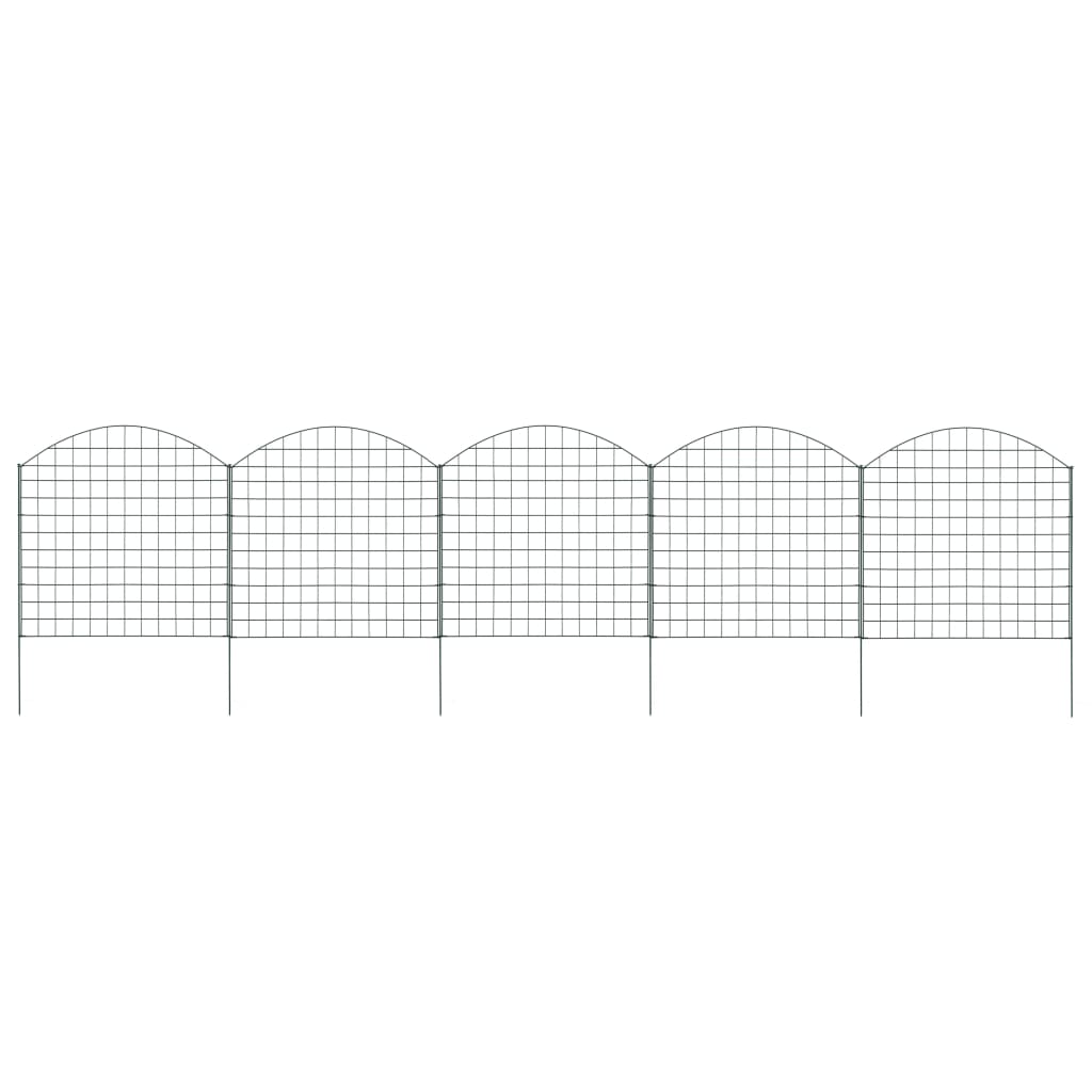 Arched Garden Fence Set 30.5"x30.9" Green