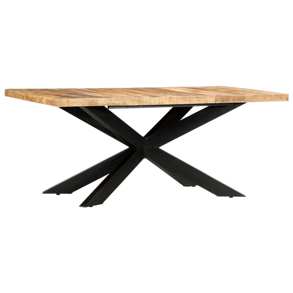 Dining Table 70.9"x35.4"x29.9" Solid Rough Mango Wood