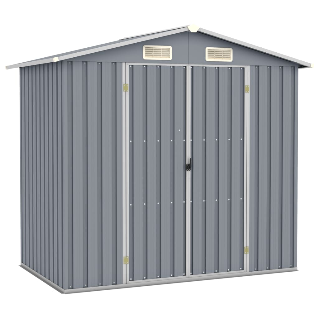 Garden Shed Gray 80"x50.8"x72" Galvanized Steel