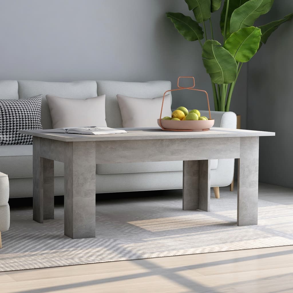 Coffee Table Concrete Gray 39.4"x23.6"x16.5" Engineered Wood