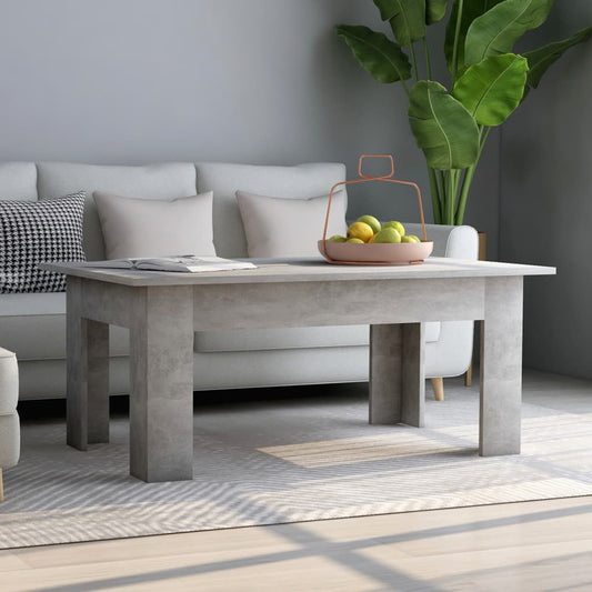 Coffee Table Concrete Gray 39.4"x23.6"x16.5" Engineered Wood