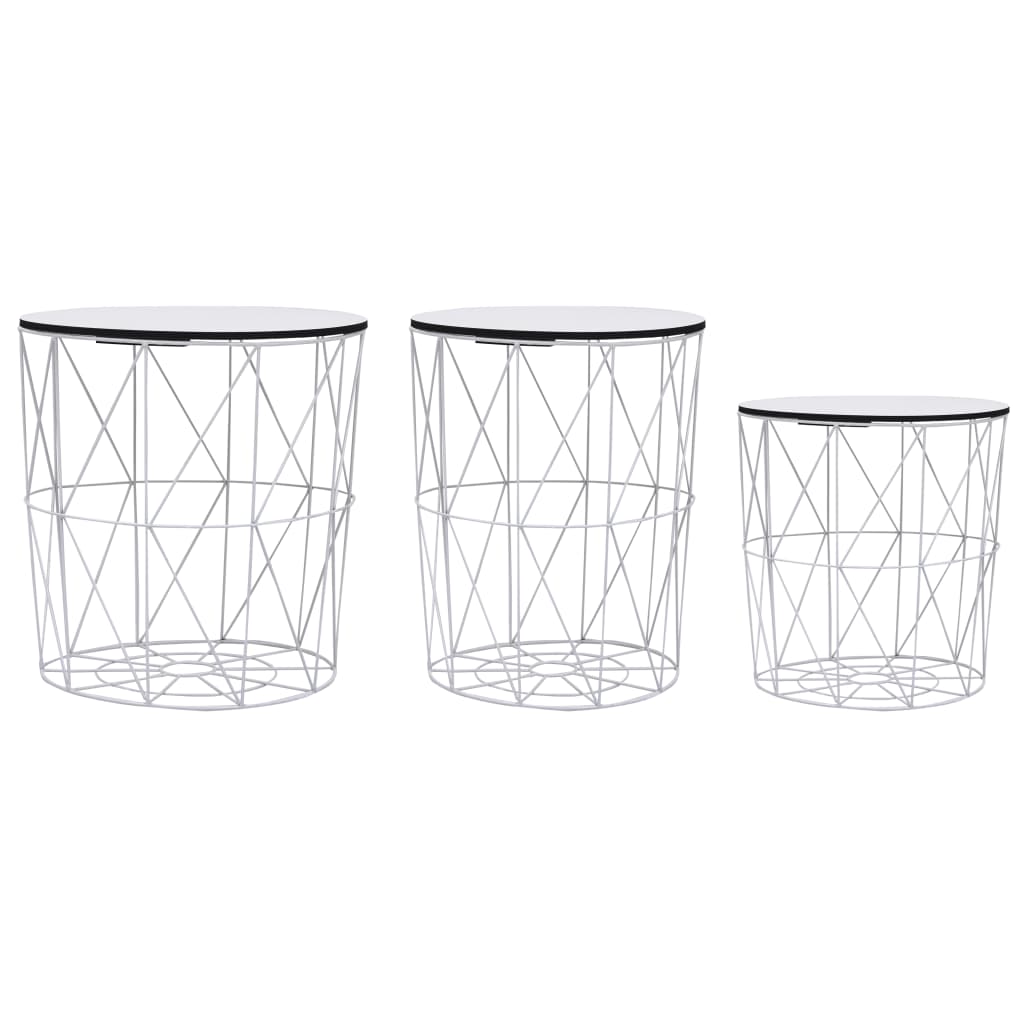 Coffee Table 3 pcs White
