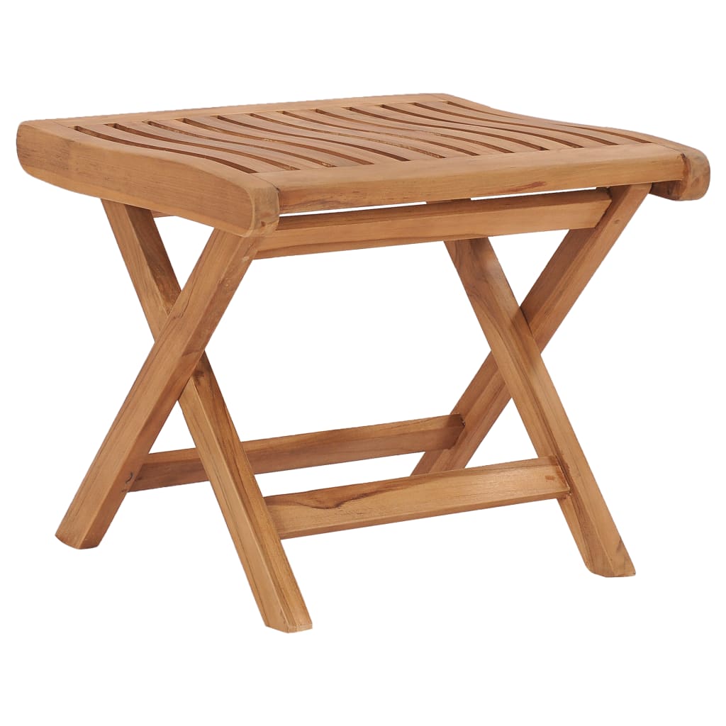 Folding Footrest 18.3"x19.3"x16.3" Solid Teak Wood