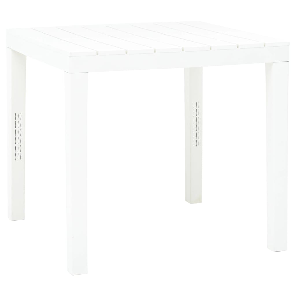 Patio Table White 30.7"x30.7"x28.3" Plastic