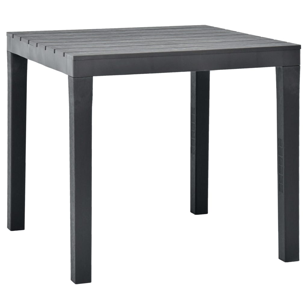 Patio Table Anthracite 30.7"x30.7"x28.3" Plastic